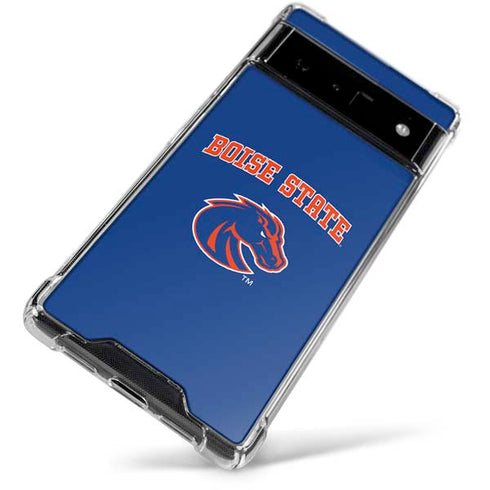 Boise State University Collegiate Text Google Pixel 6 Clear Case